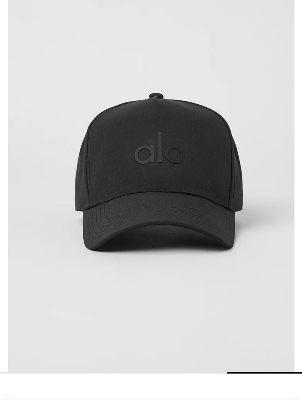 ALO Yoga Black Embossed Logo Baseball Cap - Picture 6 of 6